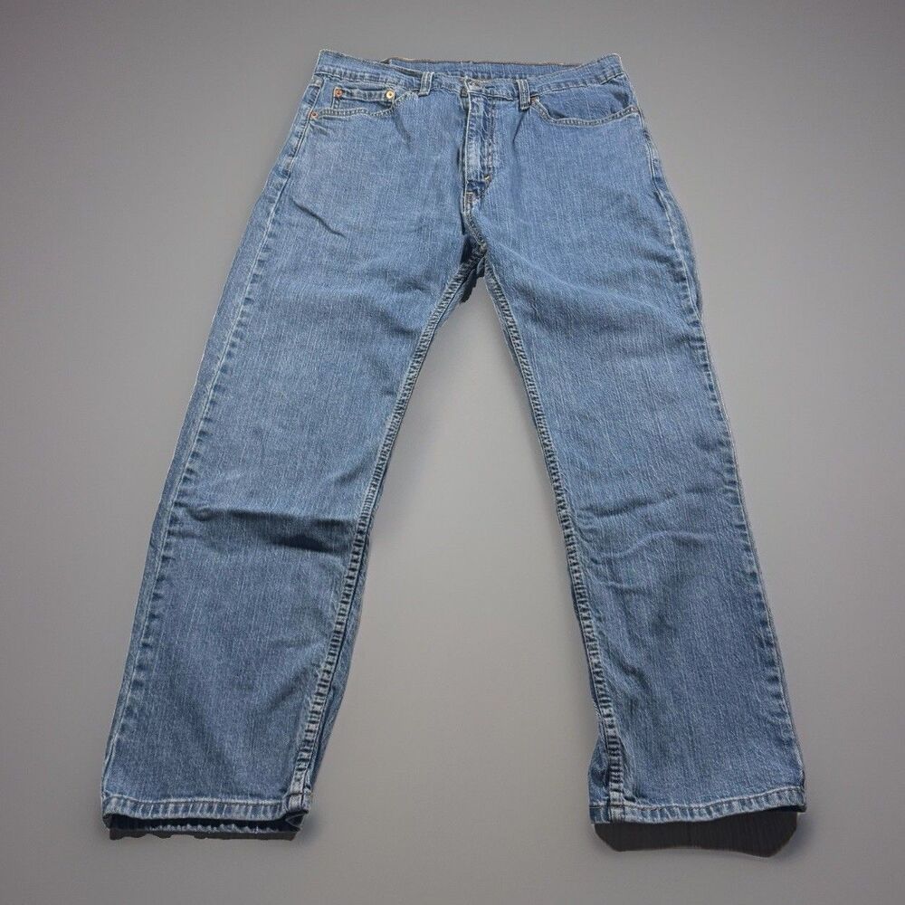 Levi’s 505 Regular Fit Jeans Men’s 36x30 (fits 34x29) Vertical Marbling Stretch